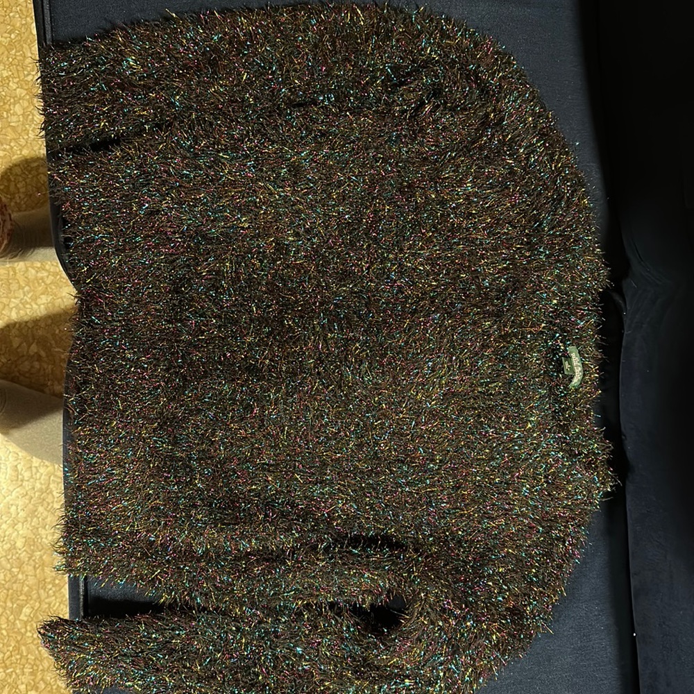 Fluffy shiny sweater